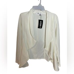 Draped Open Front Blazer